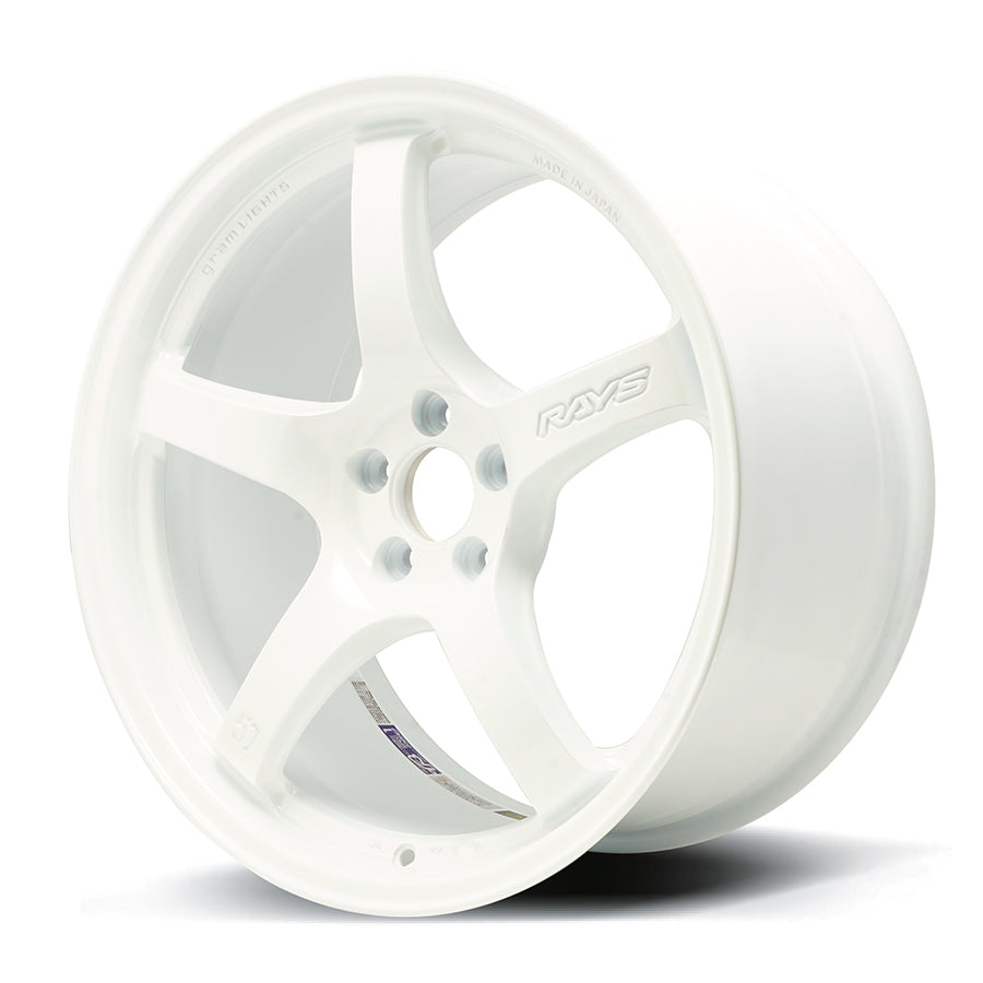 GRAMLIGHTS 57CR - 18X9.5 / +38 / 5X120 - CERAMIC PEARL WHITE (FL5/FK8 CIVIC TYPE R FITMENT)